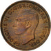 Coin, Great Britain, George VI, Farthing, 1952, AU(50-53), Bronze, KM:867