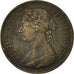 Great Britain, Victoria, 1/2 Penny, 1893, EF(40-45), Bronze, KM:754