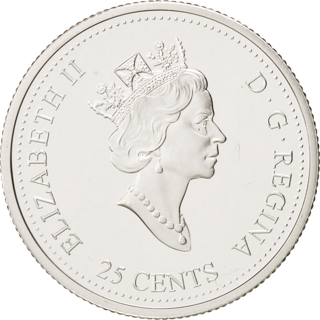 Coin, Canada, Elizabeth II, 25 Cents, 2000, Royal Canadian Mint, Ottawa