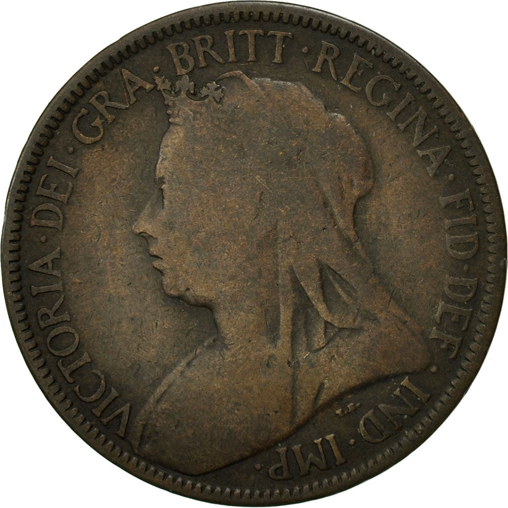 Great Britain, Victoria, 1/2 Penny, 1900, EF(40-45), Bronze, KM:789