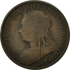 Great Britain, Victoria, 1/2 Penny, 1900, EF(40-45), Bronze, KM:789