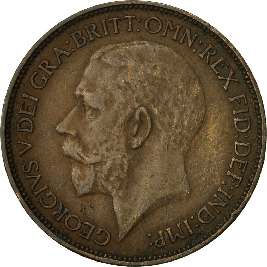 Great Britain, George V, 1/2 Penny, 1925, EF(40-45), Bronze, KM:809