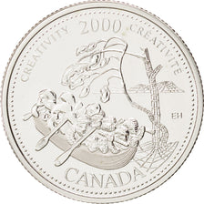 Canada, Elizabeth II, 25 Cents, 2000, Creativity, Ottawa, PROOF, KM 379a