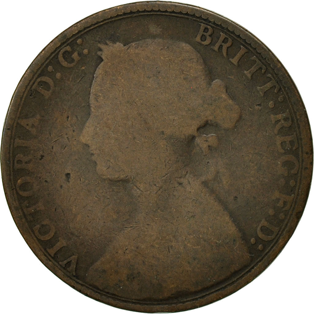 Coin, Great Britain, Victoria, 1/2 Penny, 1875, VG(8-10), Bronze, KM:754