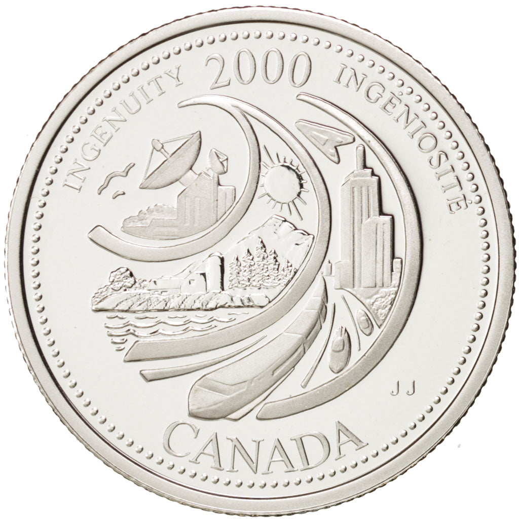 Canada, Elizabeth II, 25 Cents, 2000, Ingenuity, Ottawa, PROOF, KM 380a