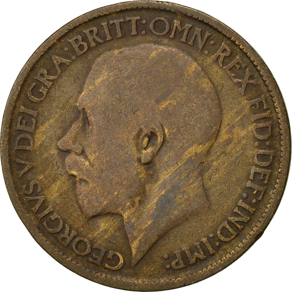 Coin, Great Britain, George V, 1/2 Penny, 1919, VF(20-25), Bronze, KM:809