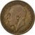 Moneda, Gran Bretaña, George V, 1/2 Penny, 1919, BC+, Bronce, KM:809