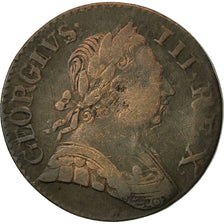 Great Britain, George III, 1/2 Penny, 1775, VF(20-25), Copper, KM:601