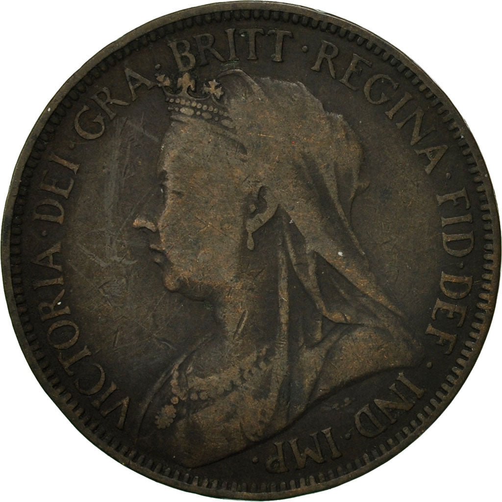 Great Britain, Victoria, 1/2 Penny, 1899, VF(20-25), Bronze, KM:789