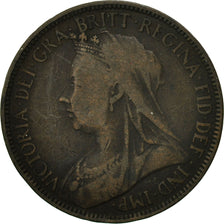 Great Britain, Victoria, 1/2 Penny, 1899, VF(20-25), Bronze, KM:789
