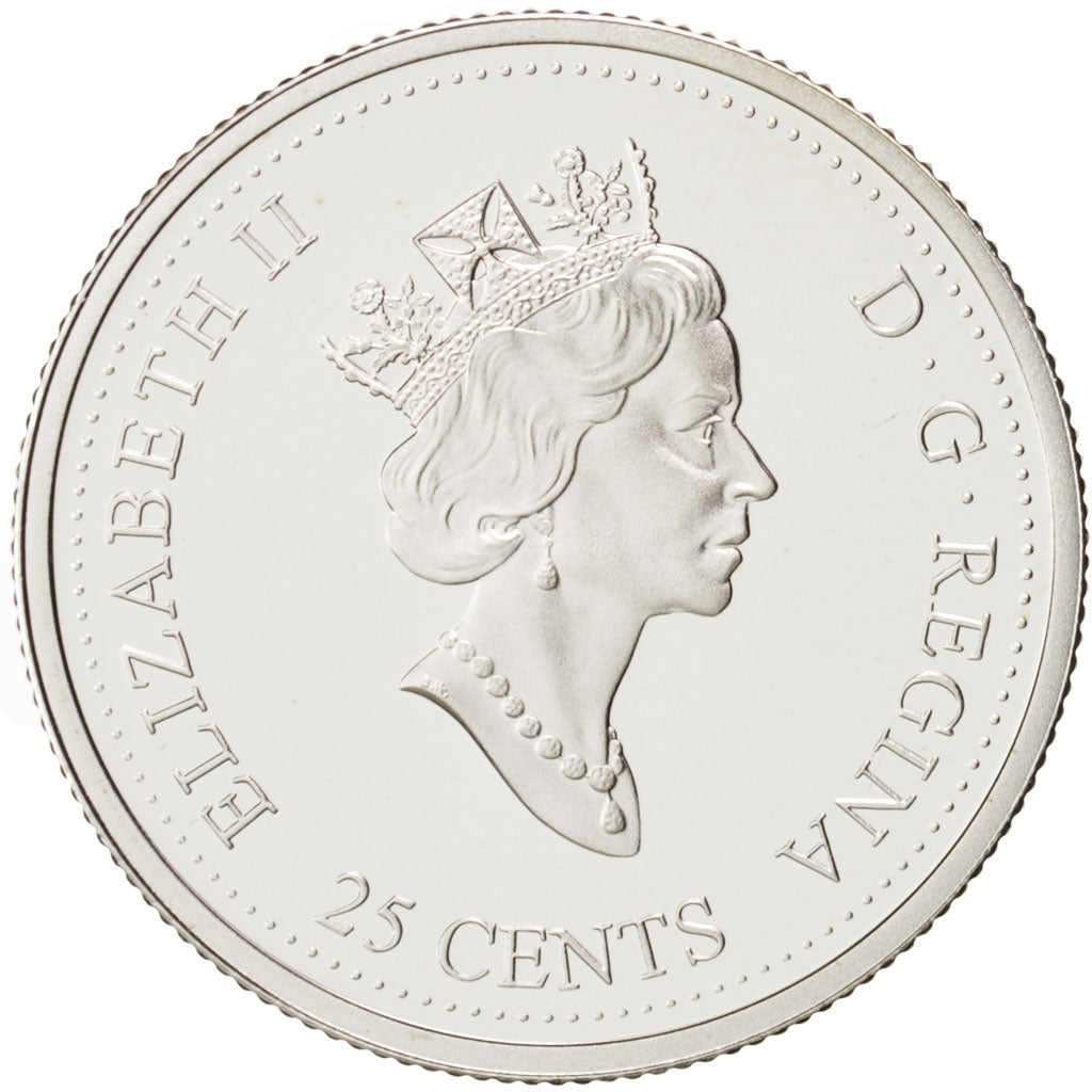 Coin, Canada, Elizabeth II, 25 Cents, 2000, Royal Canadian Mint, Ottawa