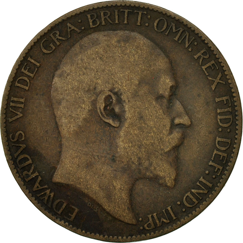Great Britain, Edward VII, 1/2 Penny, 1906, VF(30-35), Bronze, KM:793.2