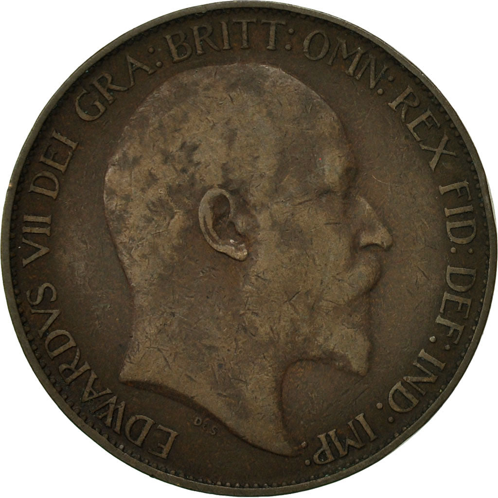 Moneta, Gran Bretagna, Edward VII, 1/2 Penny, 1907, MB+, Bronzo, KM:793.2