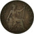 Moneda, Gran Bretaña, Edward VII, 1/2 Penny, 1907, BC+, Bronce, KM:793.2