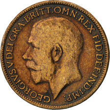 Coin, Great Britain, George V, Farthing, 1918, VF(30-35), Bronze, KM:808.1