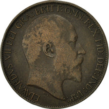 Great Britain, Edward VII, 1/2 Penny, 1902, EF(40-45), Bronze, KM:793.1
