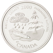 Canada, Elizabeth II, 25 Cents, 2000, Nature, Ottawa, PROOF, KM 382a