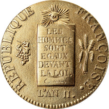 France, Medal, Reproduction Deux Sols aux Balances, Révolution 1793, MS(65-70)