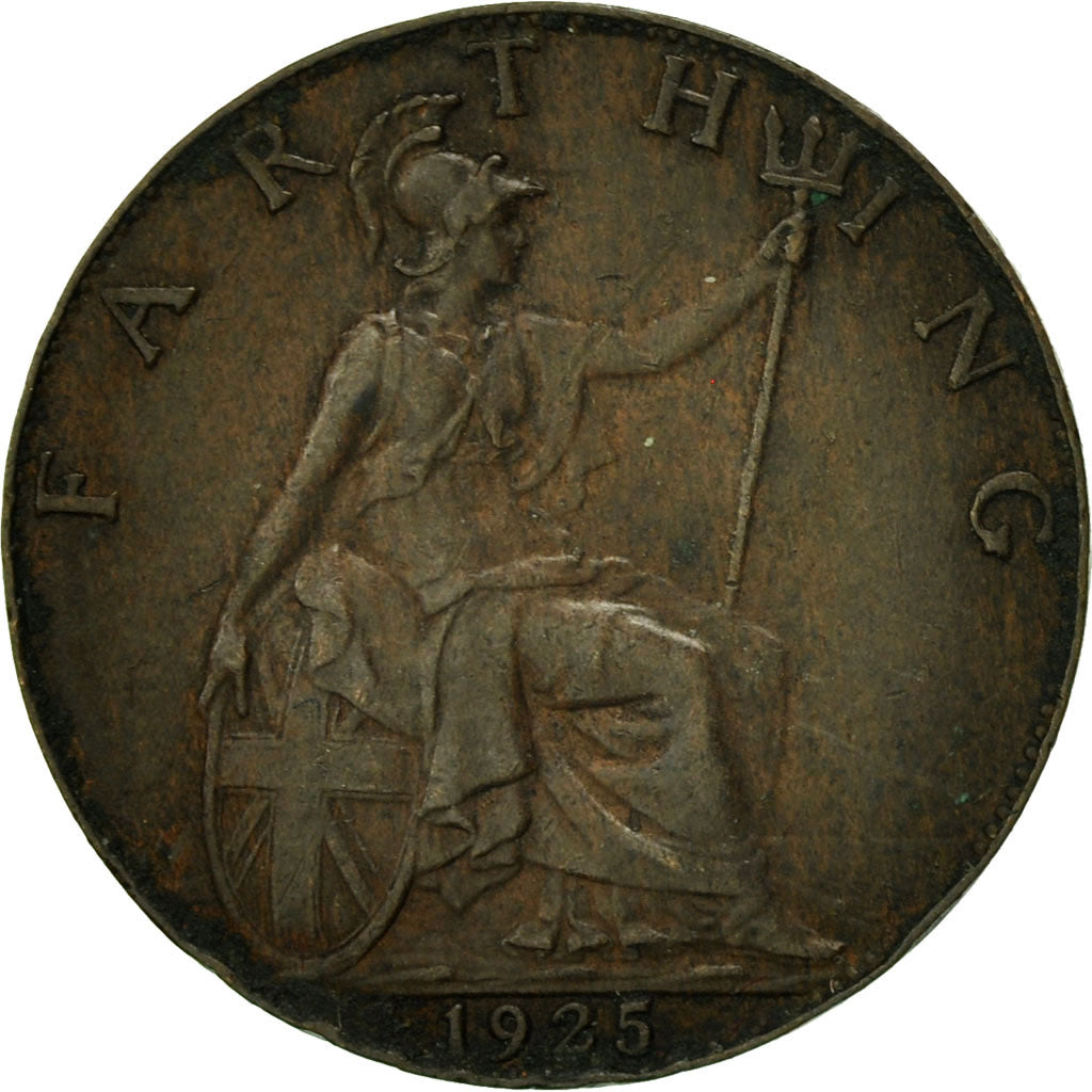 Coin, Great Britain, George V, Farthing, 1925, EF(40-45), Bronze, KM:808.2