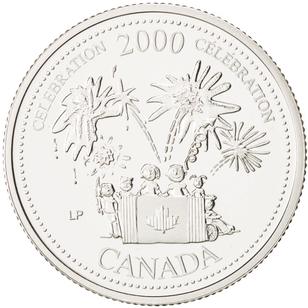 Canada, Elizabeth II, 25 Cents, 2000, Celebration, Ottawa, PROOF, KM 383a