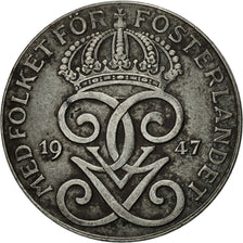 Coin, Sweden, Gustaf V, 2 Öre, 1947, EF(40-45), Iron, KM:811