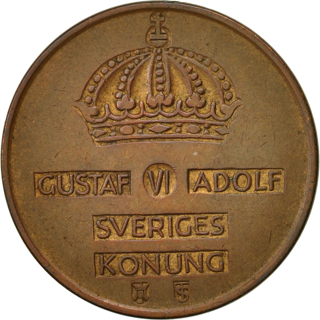 Monnaie, Suède, Gustaf VI, 5 Öre, 1956, TTB+, Bronze, KM:822