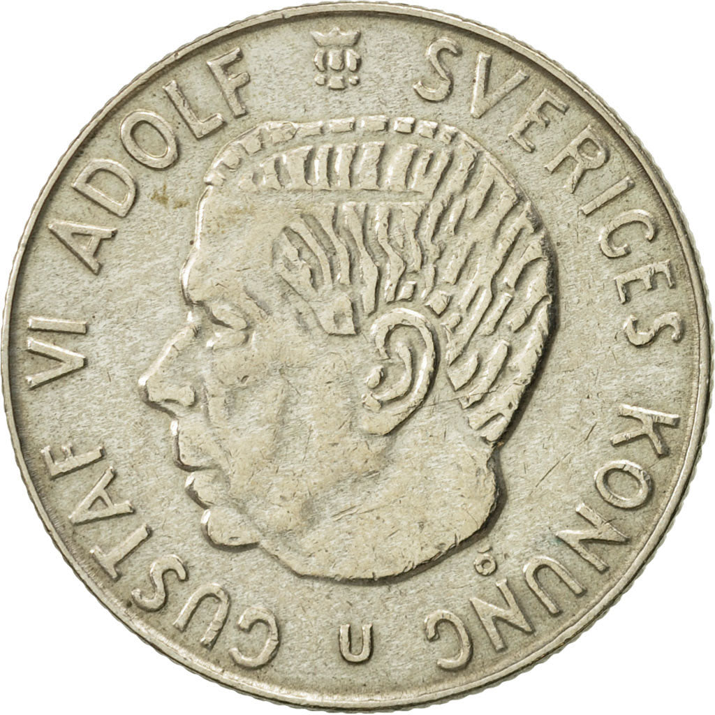 Coin, Sweden, Gustaf VI, Krona, 1964, AU(50-53), Silver, KM:826