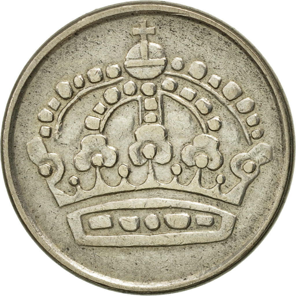 Coin, Sweden, Gustaf VI, 25 Öre, 1953, AU(50-53), Silver, KM:824
