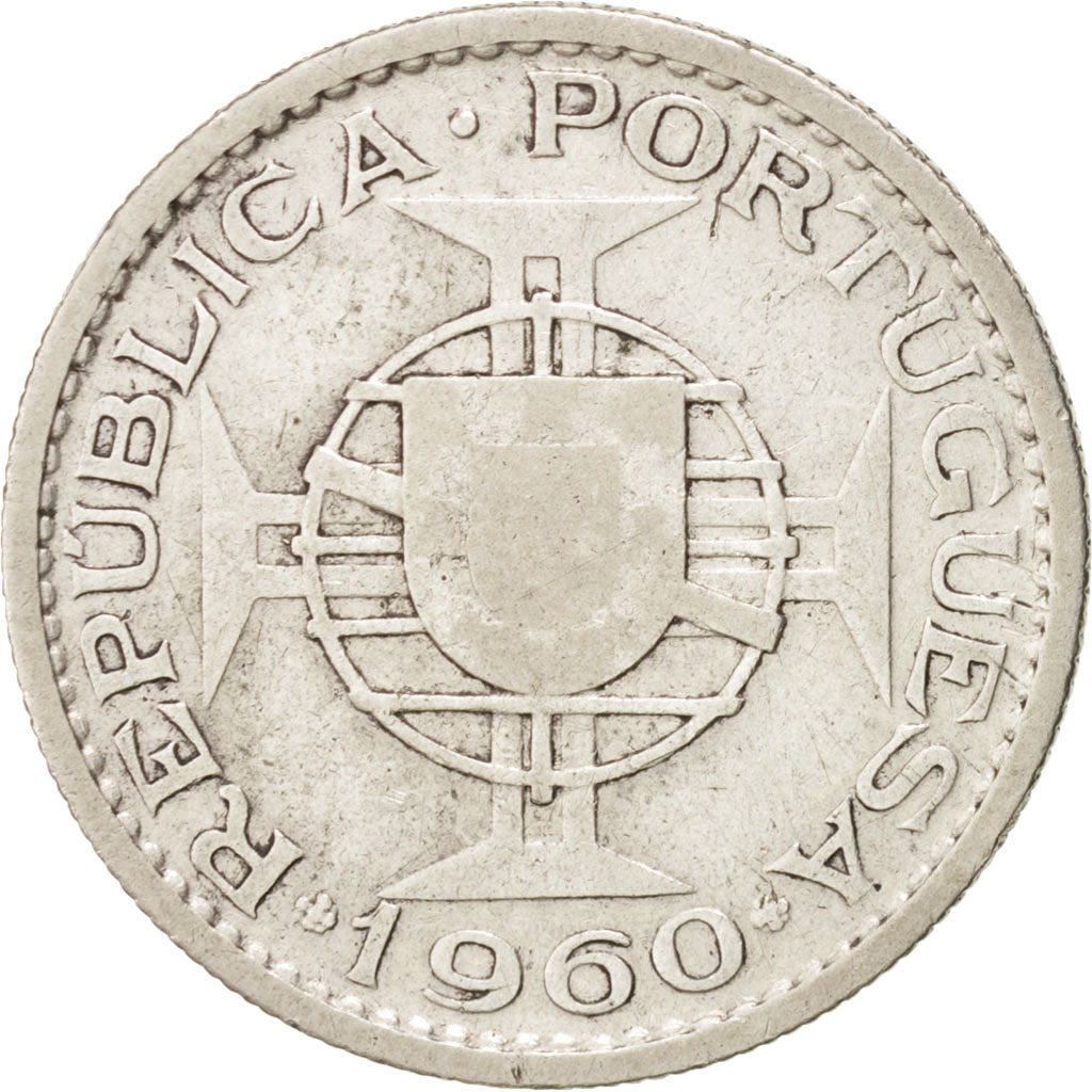 Mozambique, 10 Escudos, 1960, Silver, KM:79