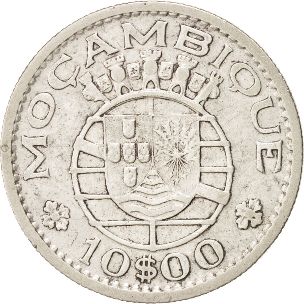 Mozambique, 10 Escudos, 1960, Silver, KM:79