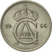 Coin, Sweden, Gustaf VI, 25 Öre, 1966, AU(50-53), Copper-nickel, KM:836