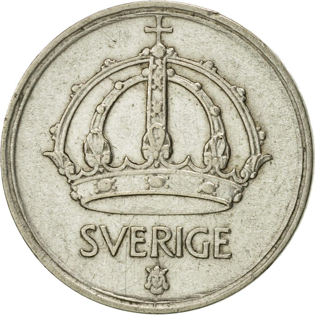 Coin, Sweden, Gustaf V, 10 Öre, 1944, AU(50-53), Silver, KM:813