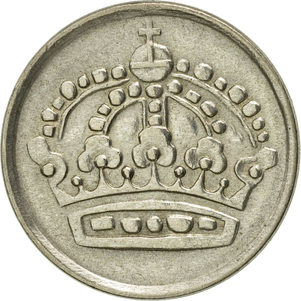Coin, Sweden, Gustaf VI, 10 Öre, 1958, AU(50-53), Silver, KM:823