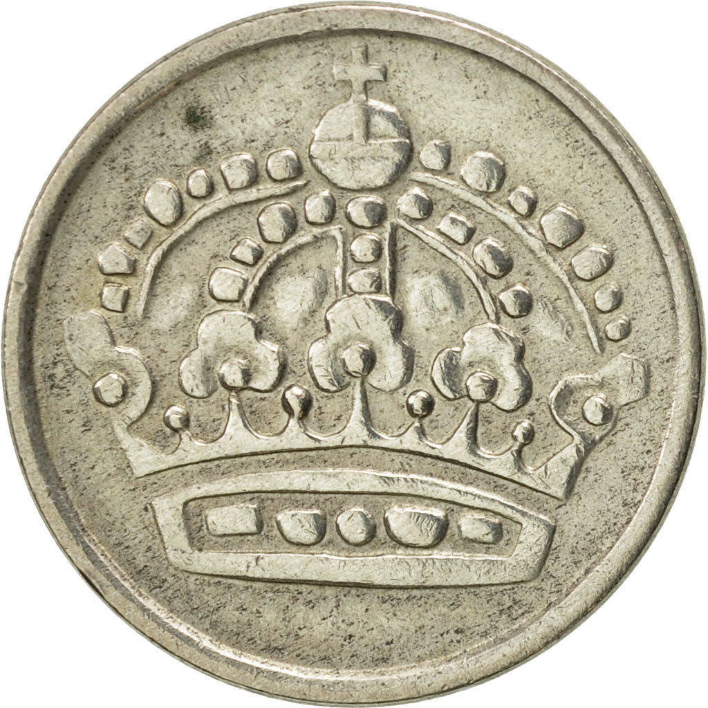 Sweden, Gustaf VI, 10 Öre, 1959, AU(50-53), Silver, KM:823
