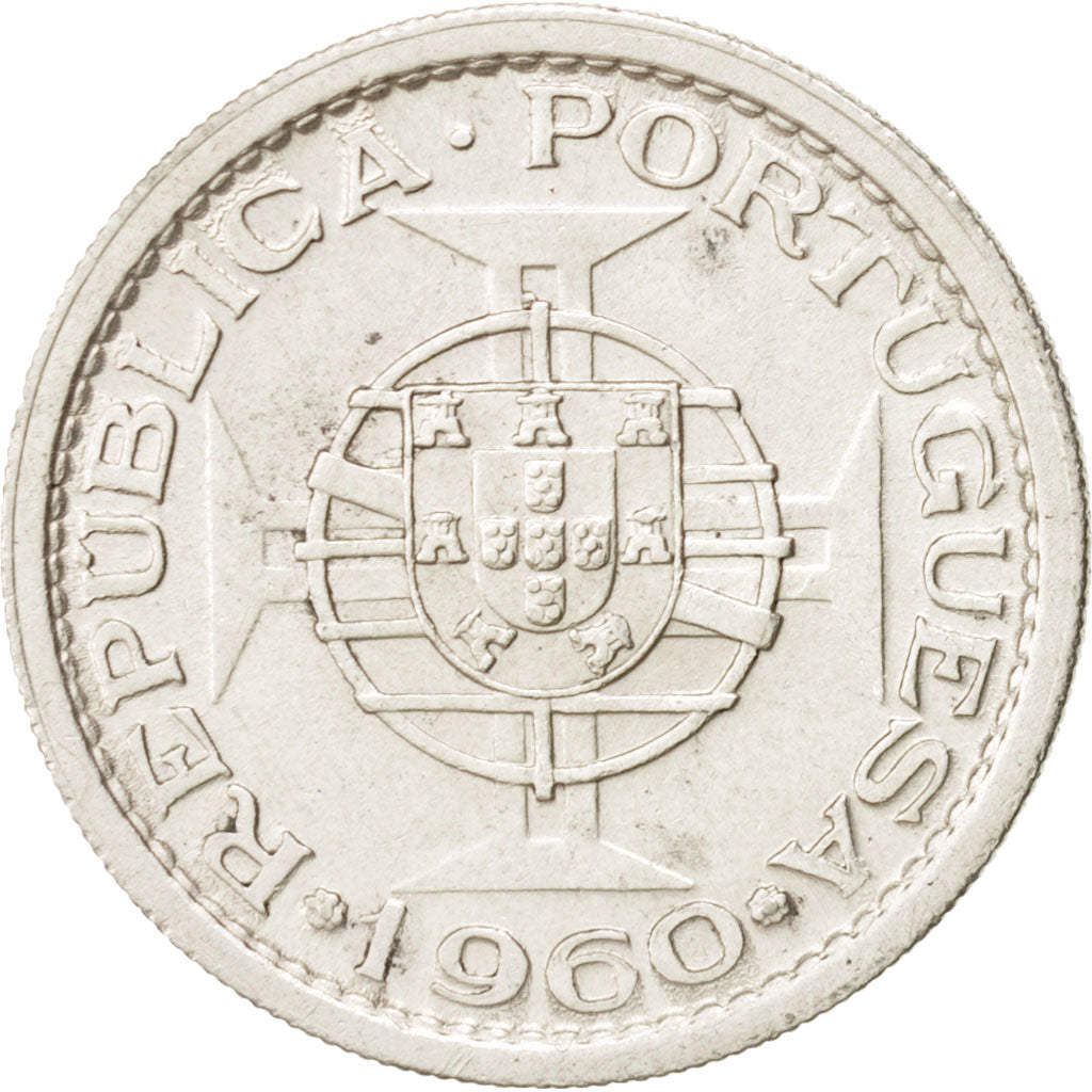 Mozambique, 5 Escudos, 1960, Silver, KM:84