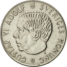 Coin, Sweden, Gustaf VI, Krona, 1971, AU(55-58), Copper-Nickel Clad Copper
