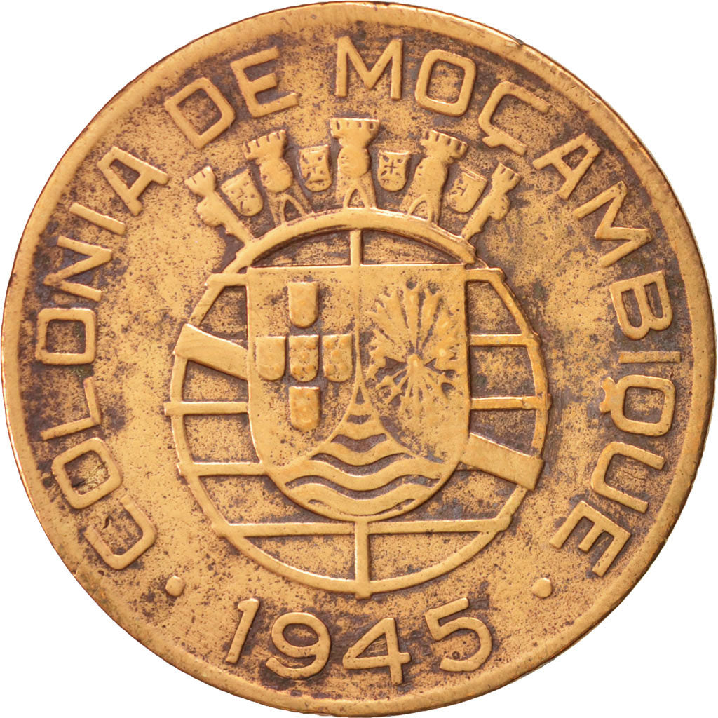 Mozambique, Escudo, 1945, Bronze, KM:74