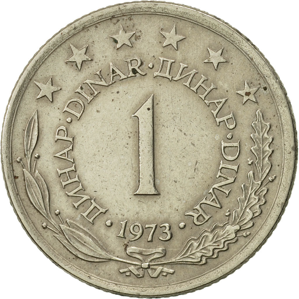 Coin, Yugoslavia, Dinar, 1973, AU(55-58), Copper-Nickel-Zinc, KM:59