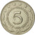 Moneta, Jugosławia, 5 Dinara, 1972, AU(50-53), Miedź-Nikiel-Cynk, KM:58