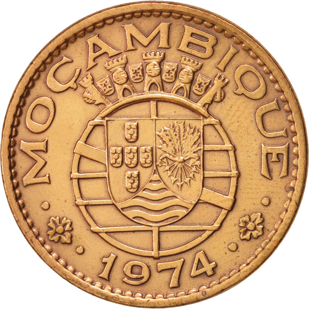 Mozambique, Escudo, 1974, Bronze, KM:82