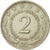 Munten, Joegoslaviëe, 2 Dinara, 1971, ZF+, Copper-Nickel-Zinc, KM:57