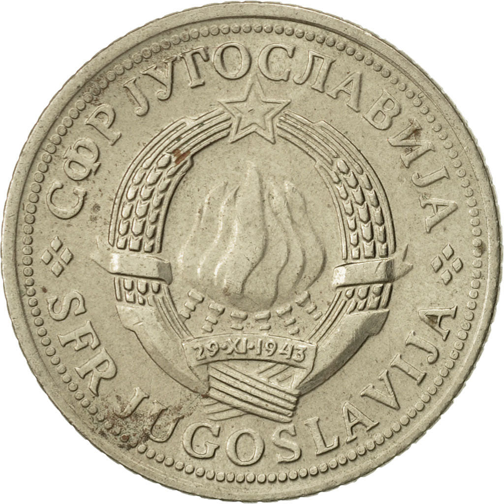 Moneta, Iugoslavia, 2 Dinara, 1973, BB+, Rame-nichel-zinco, KM:57