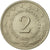 Moneta, Jugosławia, 2 Dinara, 1973, AU(50-53), Miedź-Nikiel-Cynk, KM:57