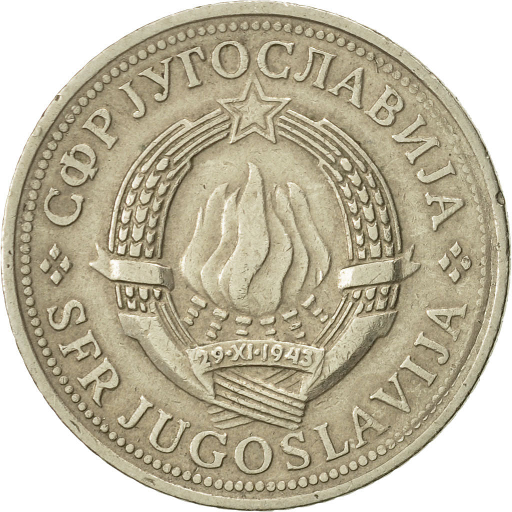 Coin, Yugoslavia, 2 Dinara, 1980, AU(50-53), Copper-Nickel-Zinc, KM:57