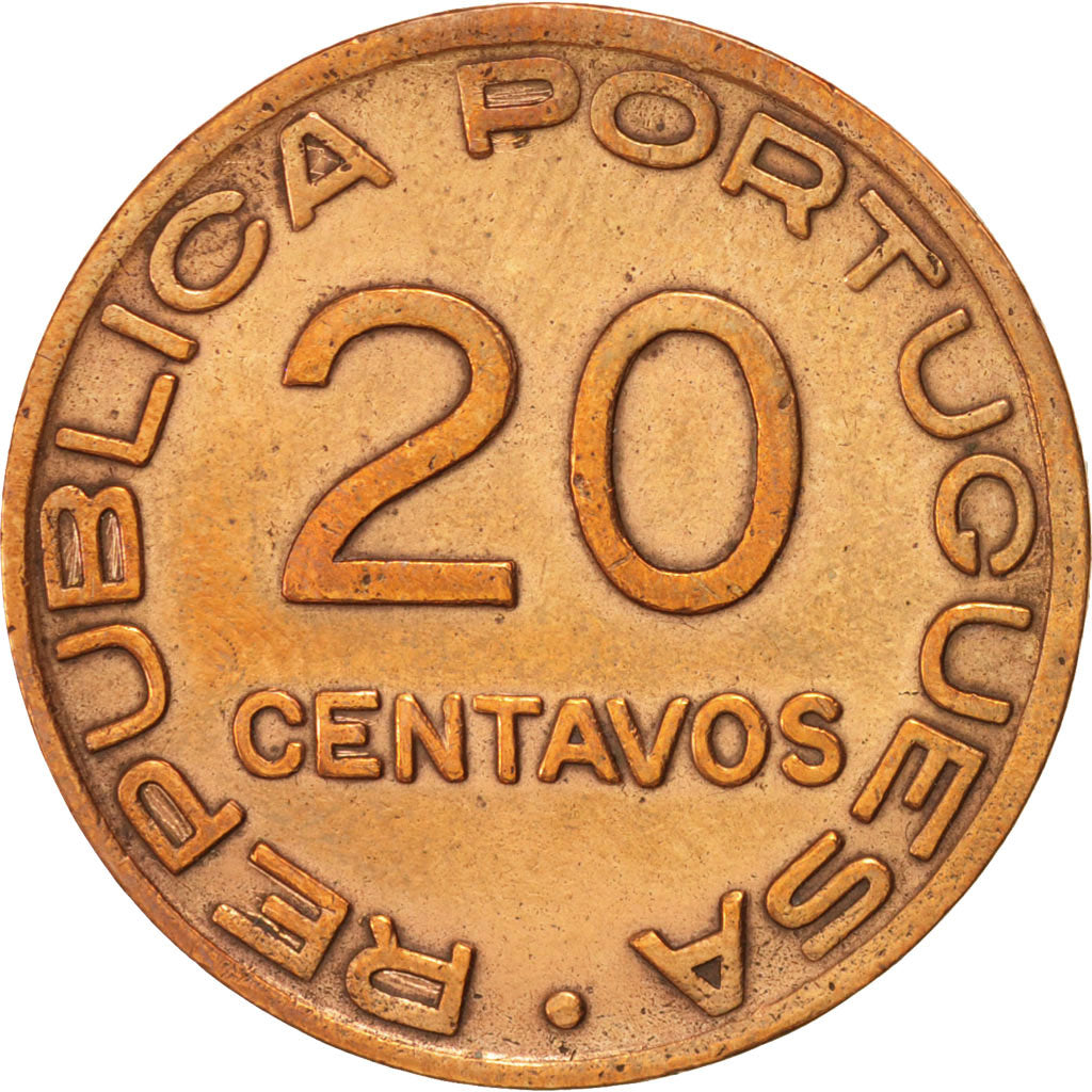 Mozambique, 20 Centavos, 1936, Bronze, KM:64