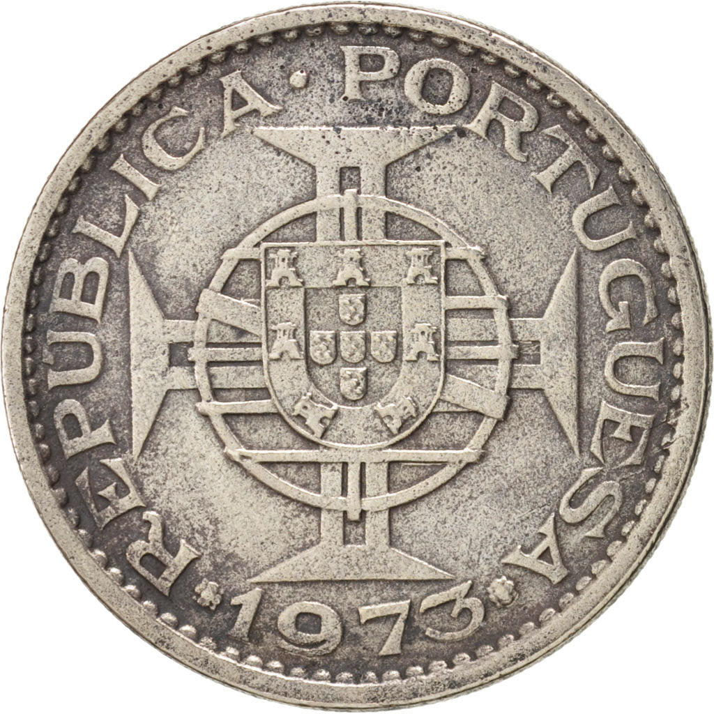 Mozambique, 5 Escudos, 1973, Copper-nickel, KM:86