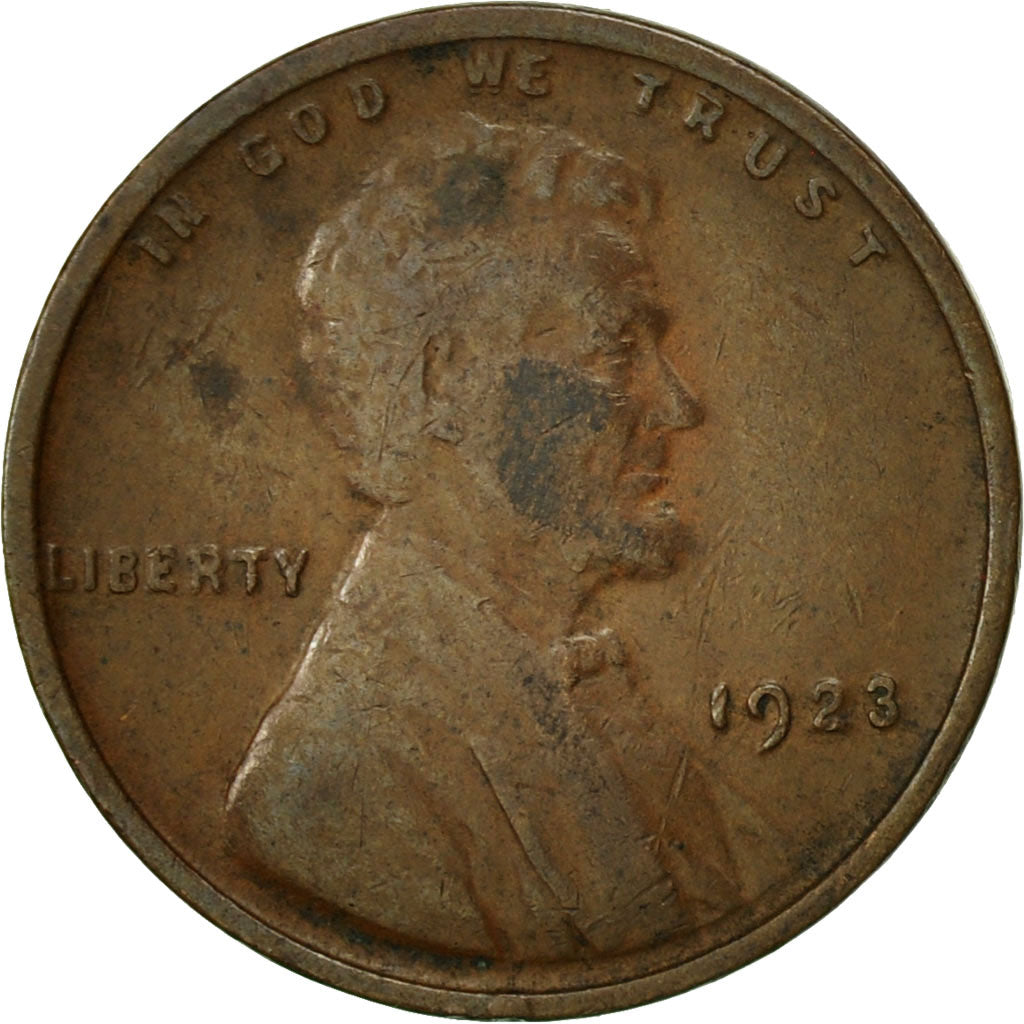 United States, Lincoln Cent, Cent, 1923, U.S. Mint, Philadelphia, VF(30-35)