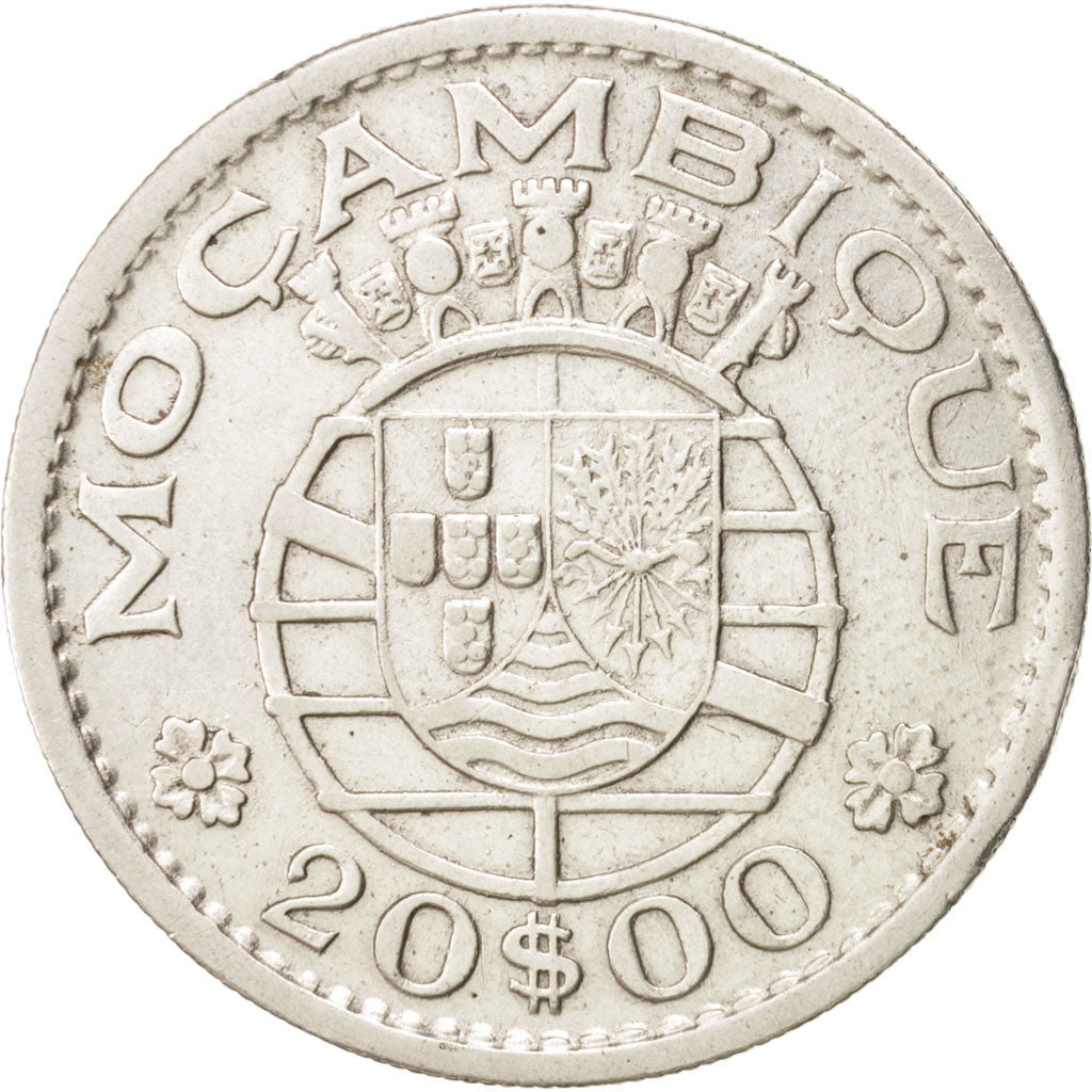 Mozambique, 20 Escudos, 1952, Silver, KM:80