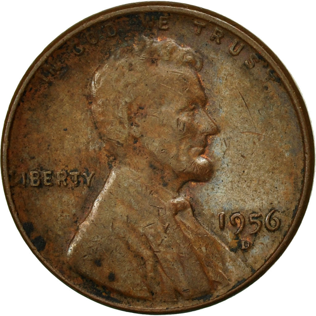 Coin, United States, Lincoln Cent, Cent, 1956, U.S. Mint, Denver, EF(40-45)