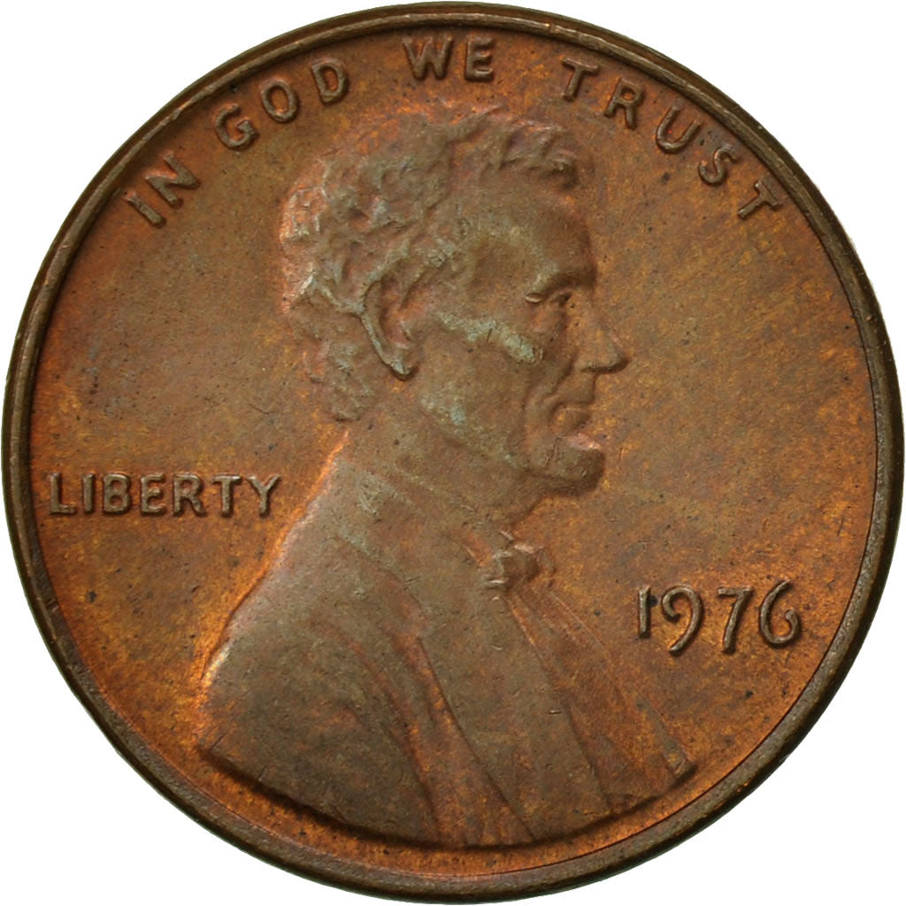 Coin, United States, Lincoln Cent, Cent, 1976, U.S. Mint, Philadelphia